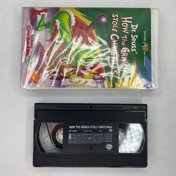 Warner Bros Dr Seuss Grinch Stole Christmas Horton Hears Who VHS Tape Clamshell - Picture 5 of 9